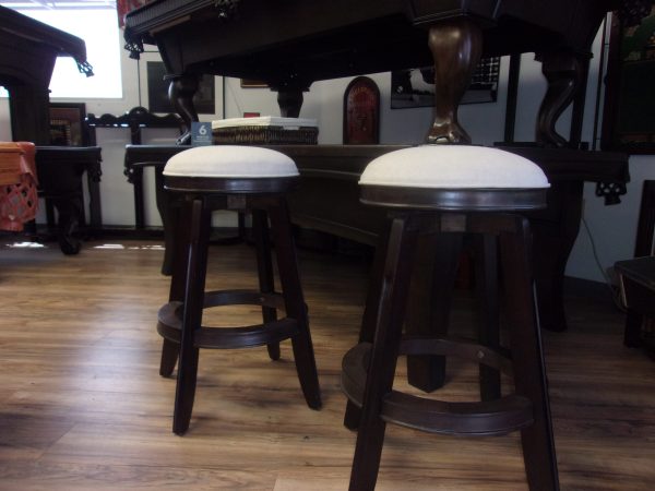 Visit Beck's Billiard in Phoenix, AZ for floor models on sale, such as these presidential pub stools.