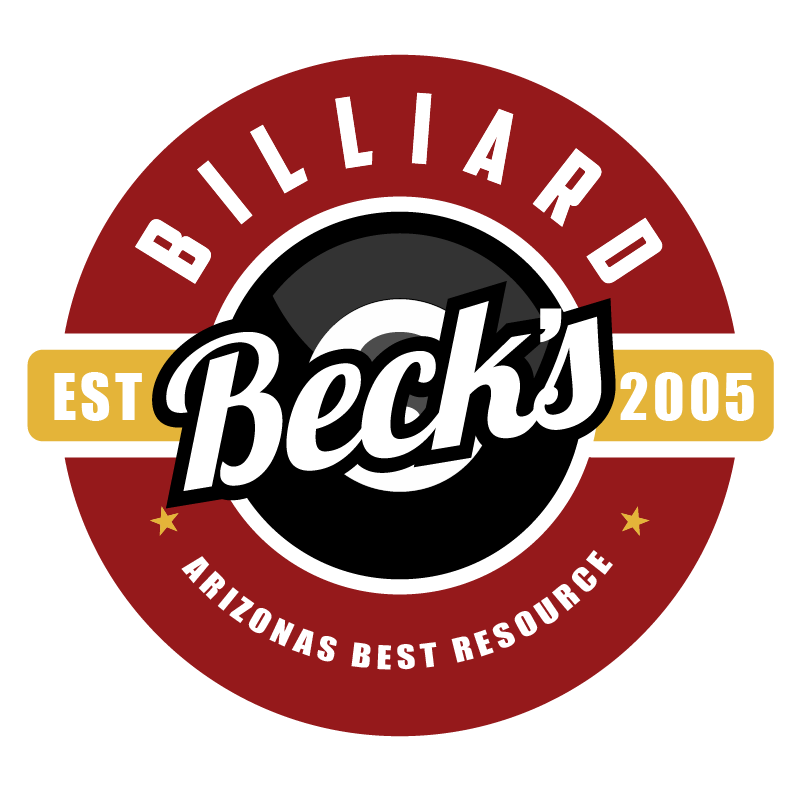 The logo for Beck's Billiard established in 2005. Phoenix Arizona's best resource for billiards and gaming tables, service, and more.