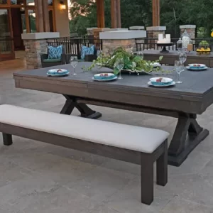 The Kariba Dining Billiard Table with Dining Table Cover and Benches