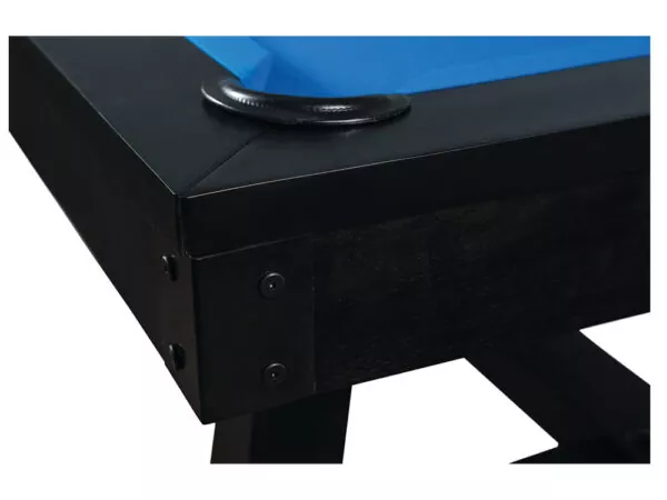 The Madison Billiard Table with Blue Felt corner view