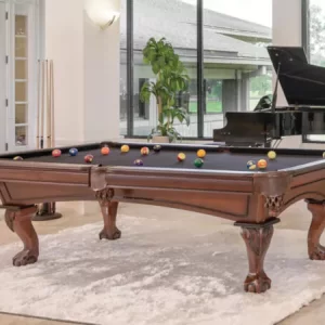 The Monroe Billiard Table photographed in an example game room