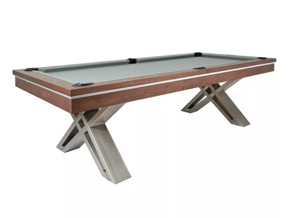 The Pierce Billiard Table in Walnut with Sage Felt