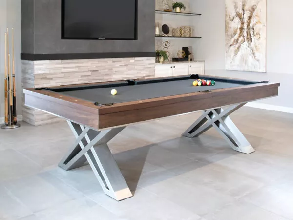 The Pierce Billiard Table with Slate Grey Felt