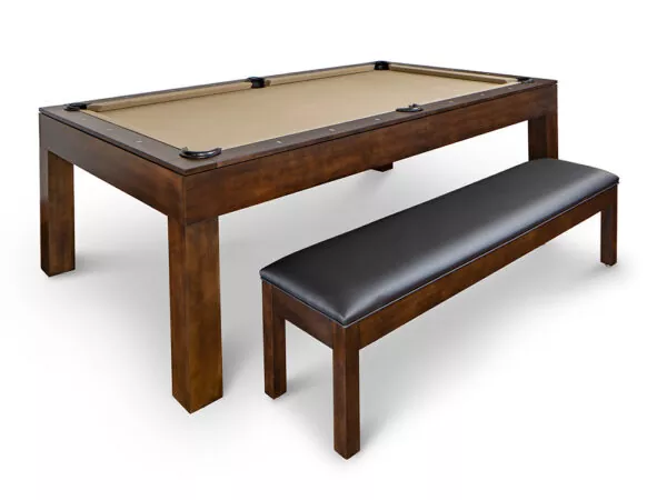 The Polk Billiard Table with closed bench at Beck's Billiards
