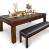 Polk Billiard Table with dining top setting and bench
