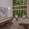 The Reagan Dining Billiard Table and Shuffleboard Game Room Set