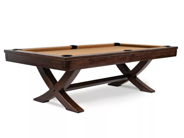 The Presidential Billiards premium quality Reagan Billiard Table with Ash Brown Finish and drop pockets