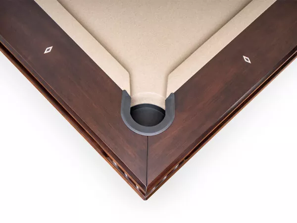 Corner Pocket of The Wilson Billiard Table - available at Beck's Billiards